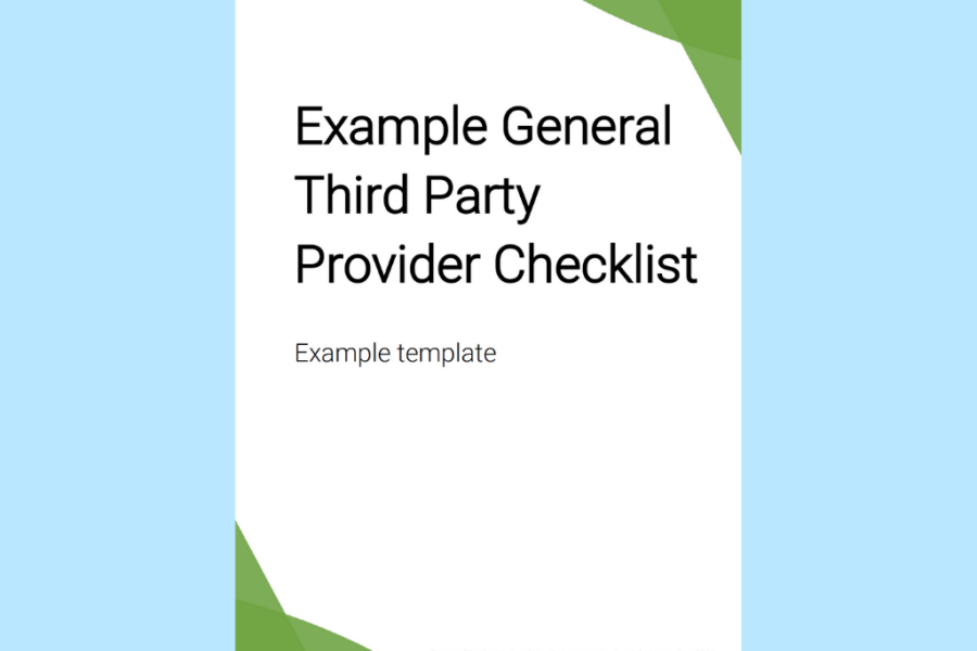 Example general third party checklist