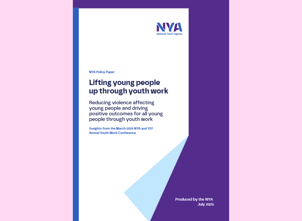 lifting young people up Lifting young people up through youth work: Reducing violence affecting young people and driving positive outcomes for all young people through youth work.